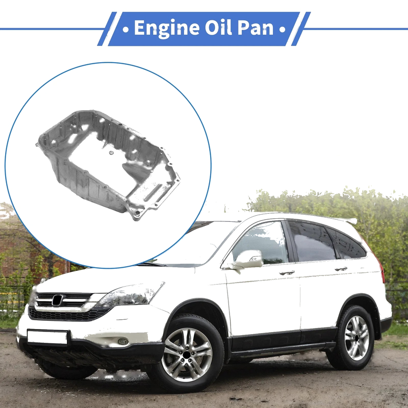 Honda CR-V 2.4L (2007-2009) Aluminum Silver Tone Engine Oil Pan 1Pc