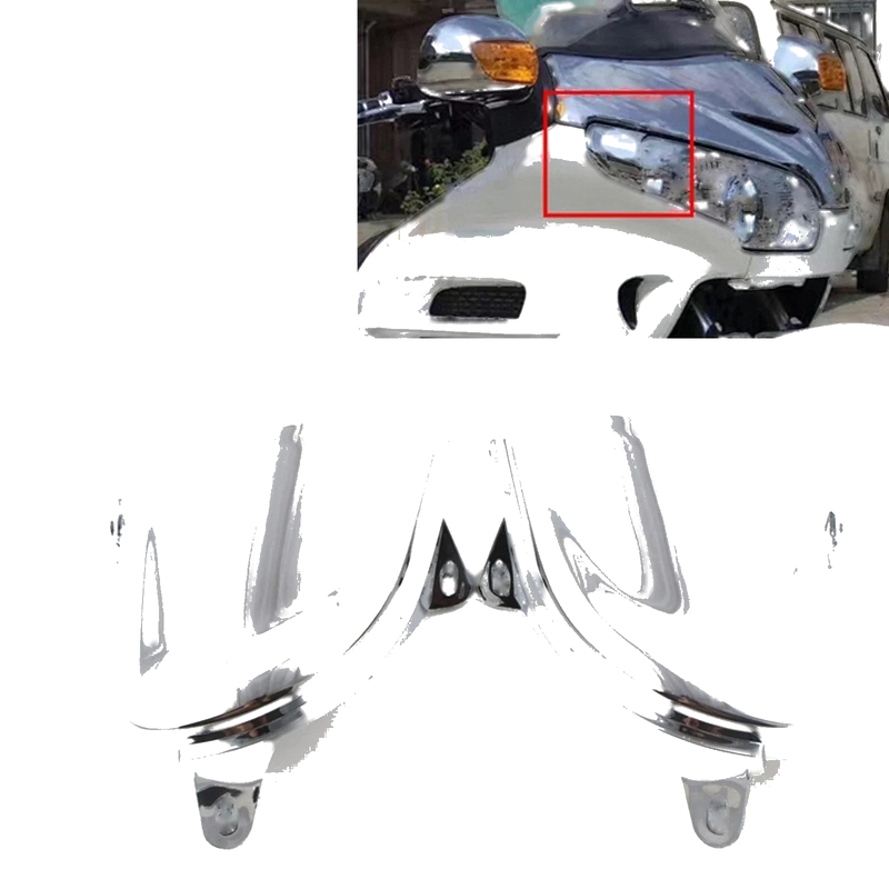 Honda Goldwing GL1800 Chrome Headlight Cover Trims (2001-2011)