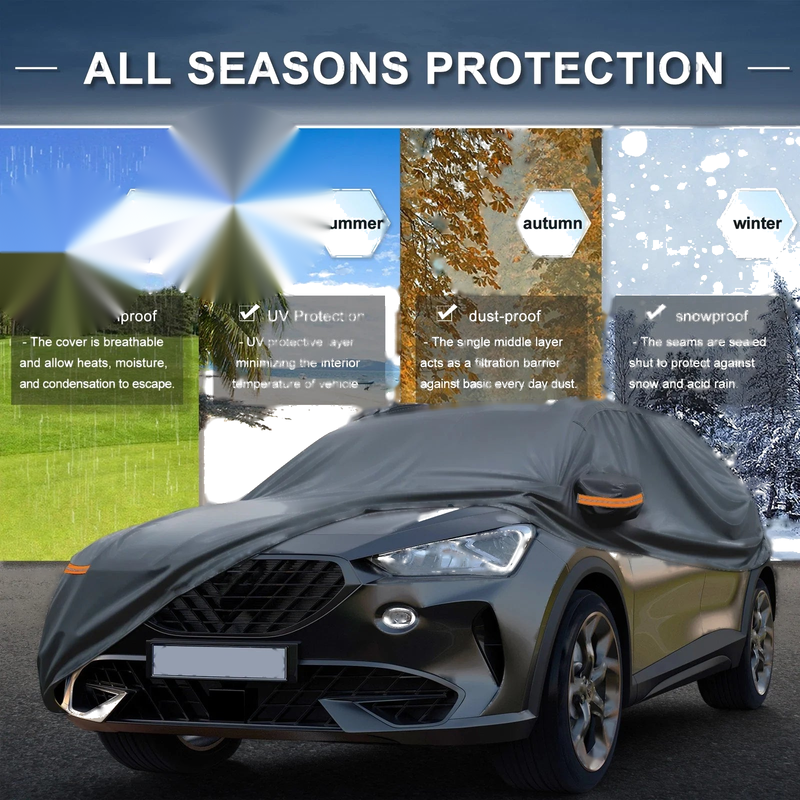 Hyundai Tucson Waterproof Car Cover with Driver Door Zipper (2016-2023)