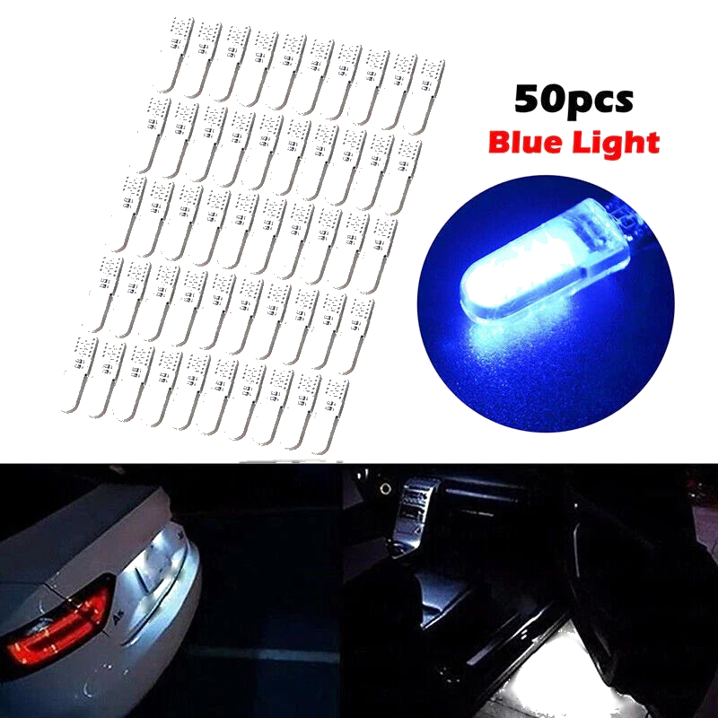 Various Models 50 x T10 194 W5W COB 2835 SMD 12LED Car License Light Bulbs