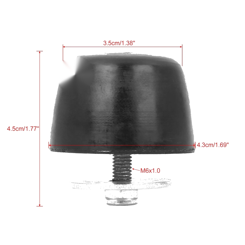 Jeep Wrangler 2 x Black Rubber Bumper Cushions (2002-2006)