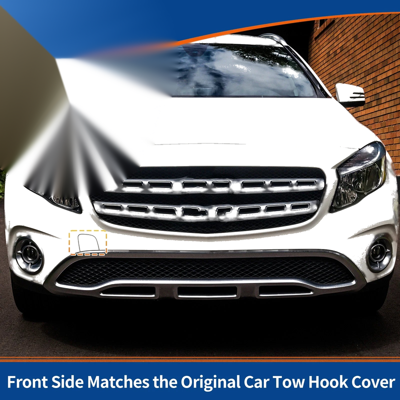 Mercedes-Benz GLA (2015-2020) Silver Tone Front Car Bumper Tow Hook Cover