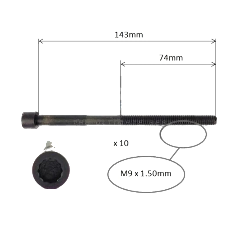 Yaris NCP91 NCP93 NCP131 4cyl 1.5L 1NZ-FE 2005~2019 Cylinder Head Bolt Set
