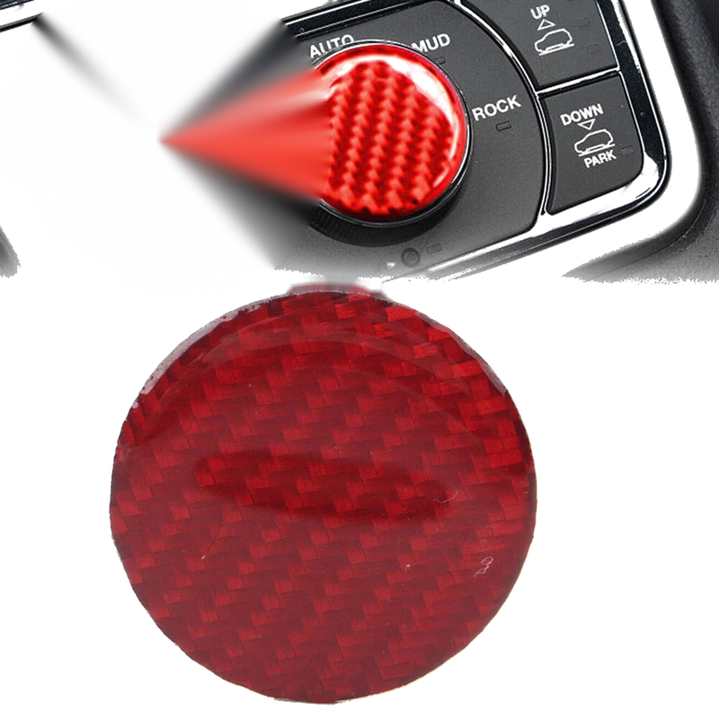 Jeep Grand Cherokee Carbon Fiber Red Central Console Knob Cover (2011-2023)