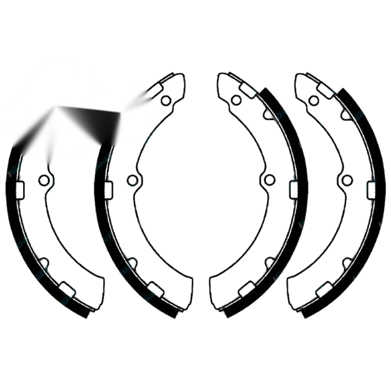 Toyota Dyna BU212R 4.1L RWD Rear Brake Shoes Set (1995-2003)