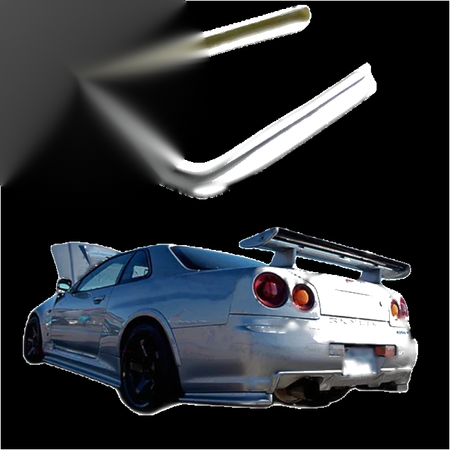 Nissan Skyline R34 Unpainted Rear Canards/ End Cap Extensions