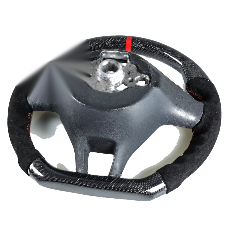VW Golf MK7, Polo MK6 Carbon Suede Red Steering Wheel (2012-2020)