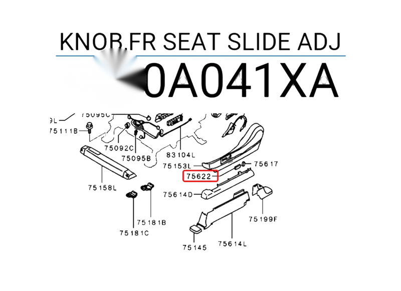 L200 Triton Seat Slide Adjuster Knob (2005-2014)