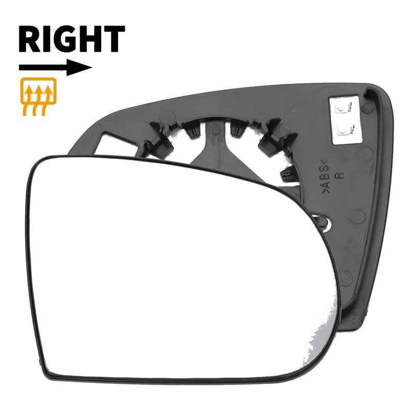 Jeep Grand Cherokee Right Side White Mirror Glass w/ Back Convex Heated