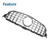 Mercedes-Benz C300 (2015-2020) Black Chrome Front Upper Bumper Grille