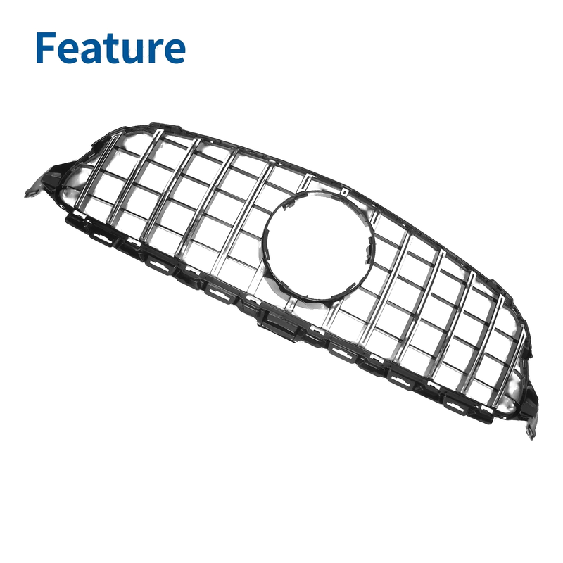 Mercedes-Benz C300 (2015-2020) Black Chrome Front Upper Bumper Grille