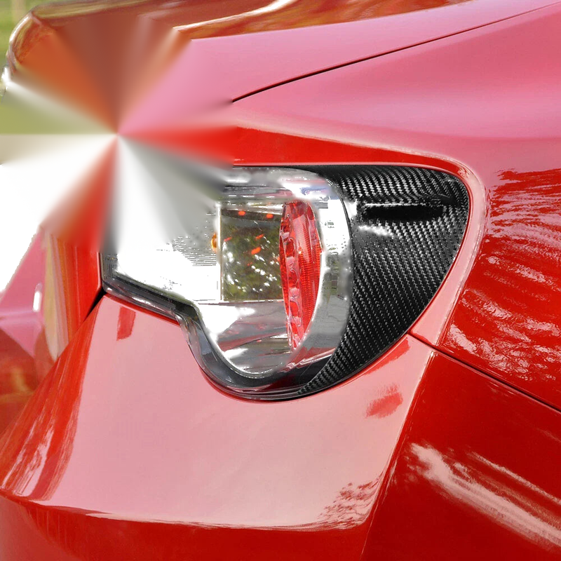 Scion FRS, Subaru BRZ 4 x Carbon Fiber Headlight Eyelid Covers (2013-2020)