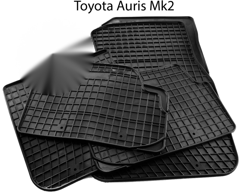 Toyota Auris II (2013) - Left Hand Driver Rubber Black Floor Mats