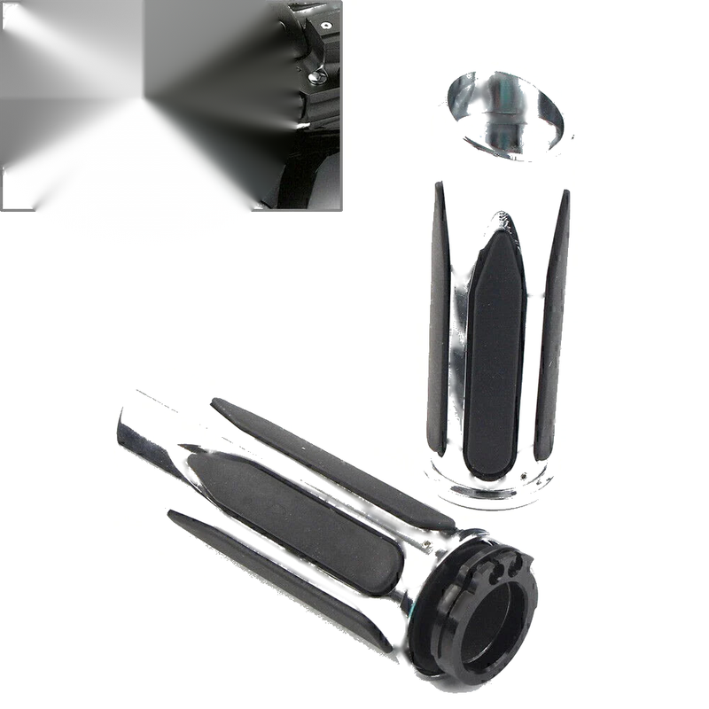 Harley Touring Road Electra Glide Softail Chrome Handlebar Hand Grips (N/A)
