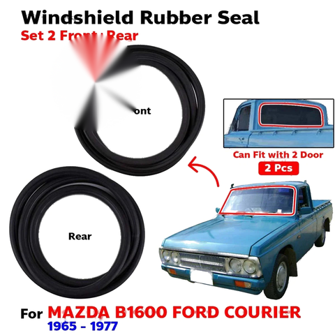 Windshield Rubber Front Rear Set 2 Fits Mazda B1600 / Ford Courier UTE 1965-77