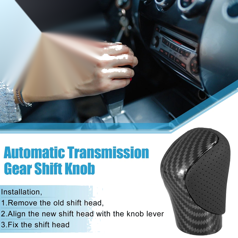 Lexus - Carbon Fiber Black Faux Leather Automatic Gear Shift Knob