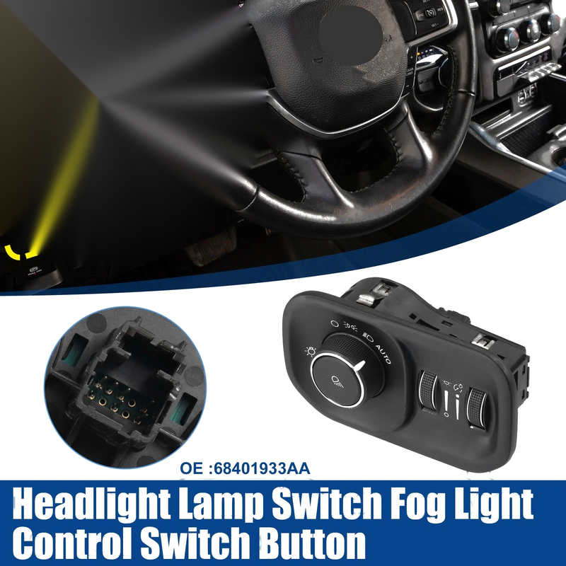 Dodge RAM 1500 2500 3500 Headlight Lamp Switch Button (2013-2018)