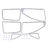 Honda CR-V 6 x Side Window Sun Visor Covers (2007-2011)