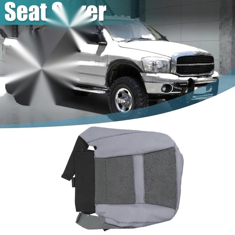 Dodge Ram 1500 2500 3500 Gray Driver Side Bottom Cloth Seat Cover (2006-2009)