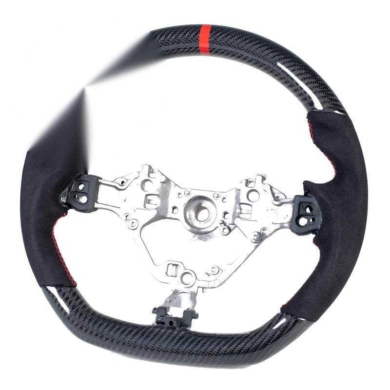 Toyota 86, Subaru BRZ Steering Wheel Carbon Flat Bottom Suede (2017-2021)