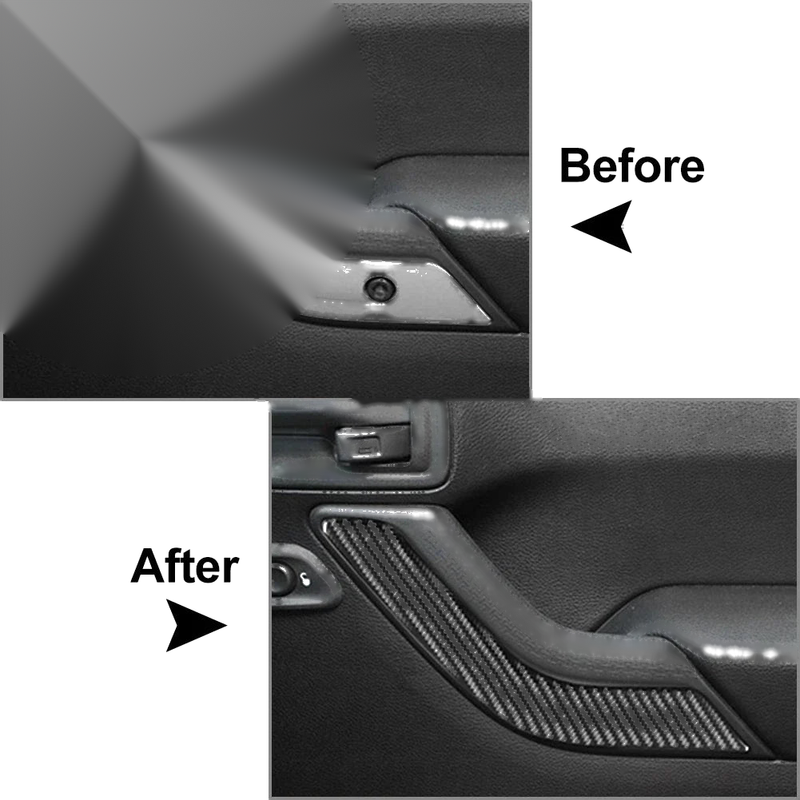 Jeep Wrangler JK 4 x Interior Door Handle Cover Trim (2011-2017)