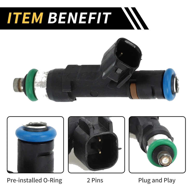 Ford Ranger 2006-2010 - 4 Holes, Black Fuel Injector Nozzle
