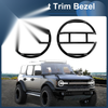 Ford (2 x) Black ABS Headlight Trim Bezels