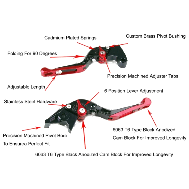Honda X-11 (1999-2002) Black Adjustable Folding Lever Set