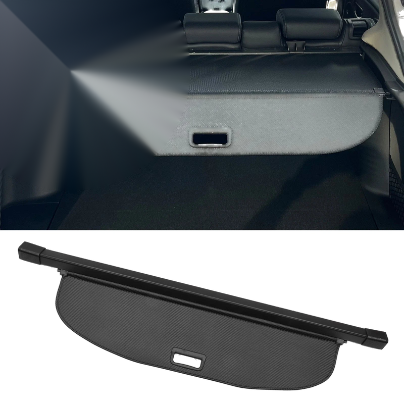 Jeep Cherokee 2019-2023 Black Carbon Fiber Retractable Cargo Cover