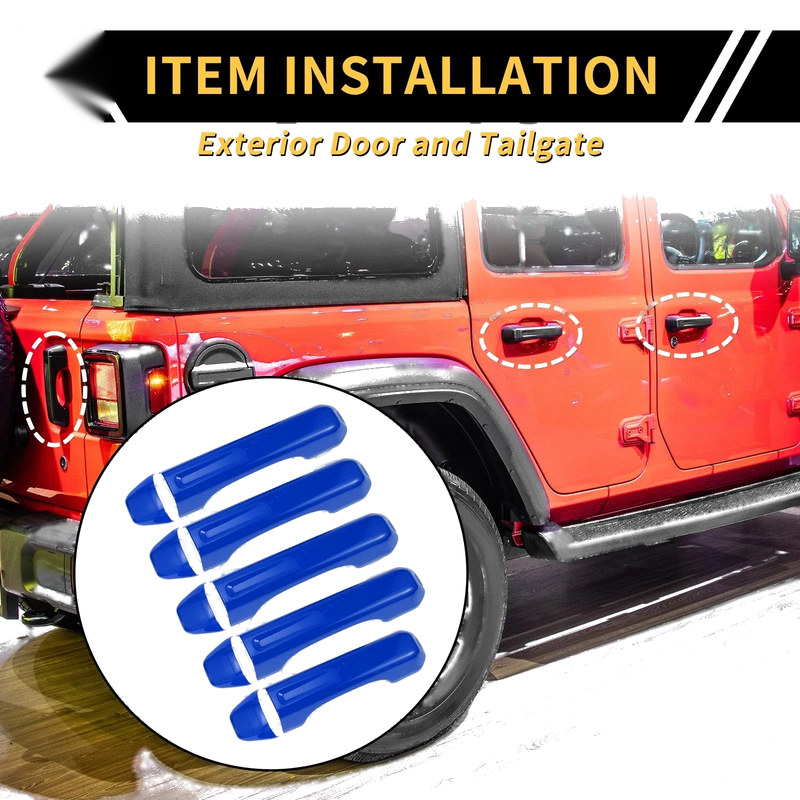 Jeep Gladiator JT (2020-2021) - 1 Set Blue Door Tailgate Handle Cover