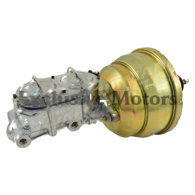 GM 1-1/8" Chrome Master Cylinder & 8" Zinc Dual Brake Booster (1964-1972)