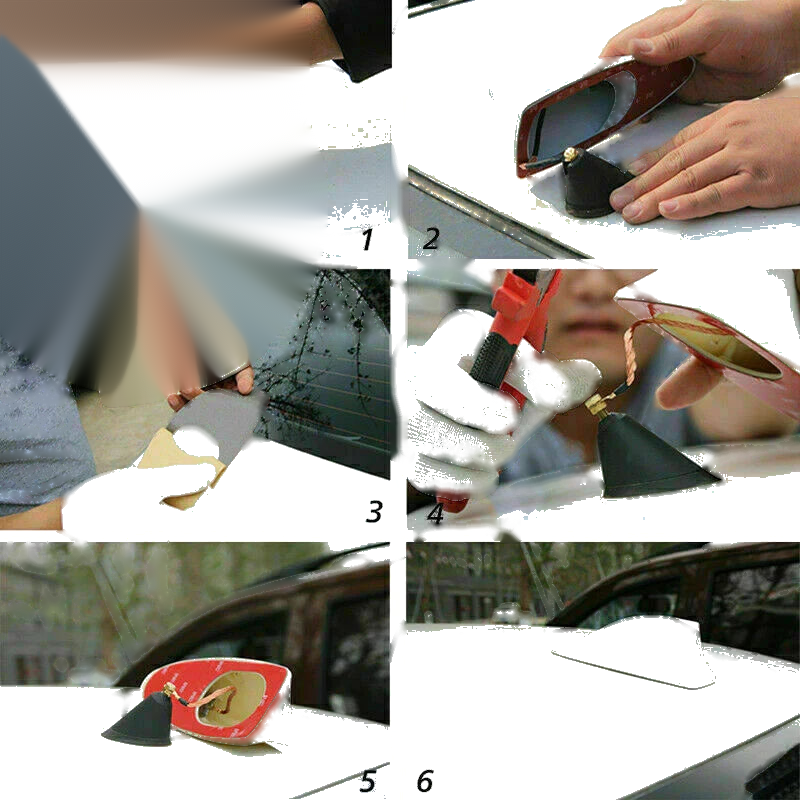 Universal Cars - Black FM / AM Radio Antenna Shark Fin Roof Antenna