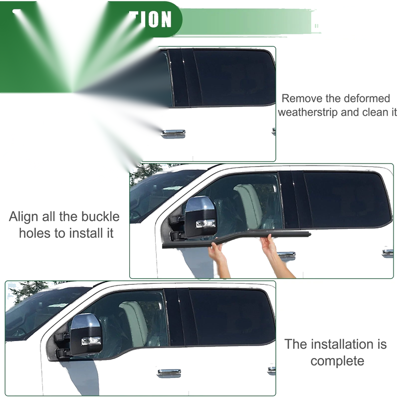 Ford F-250 (1999-2016) Black Front Left Window Belt Weatherstrip