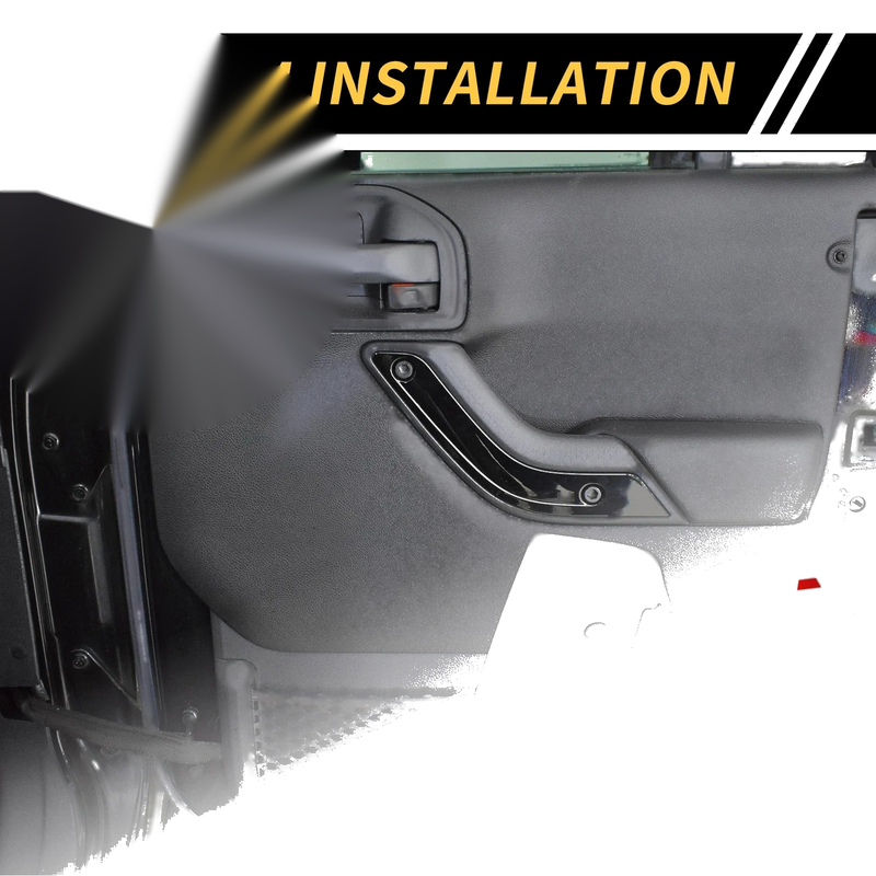 Jeep Wrangler JL JLU (2018-2024) White Rear Door Latch Lock Cover Trim