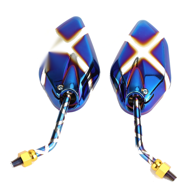 Motorcycle Scooter Cruiser Chopper Sportbike Generic Rearview Side Mirrors 10mm M10