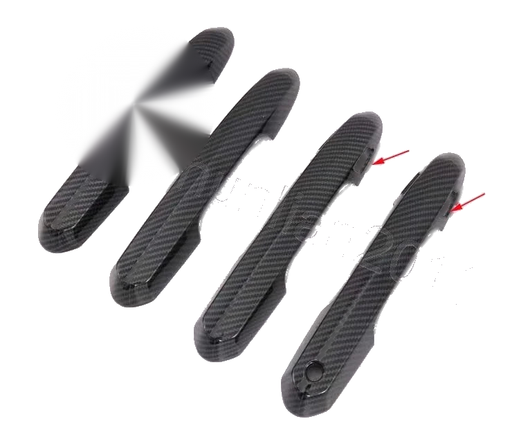 Toyota RAV4 Smart Keyhole Carbon Fiber Door Handle Cover Trim (2019-2023)