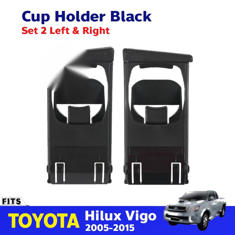 Dash Cup Holder Tray Black Pair Fits Toyota Hilux Vigo Ute Fortuner 2005-15 D06