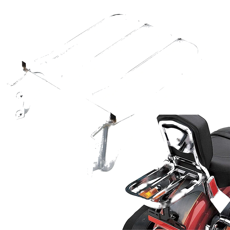 Harley Sportster XL 883 1200 Chrome Steel Rear Luggage Rack (2004-2023)