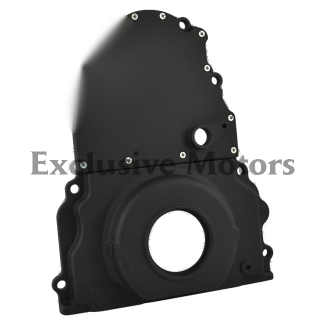 GM LS1 / LS2 / LS3 Holden / Chev Black Aluminium Timing Cover w/Cam Sensor (1997-2013)