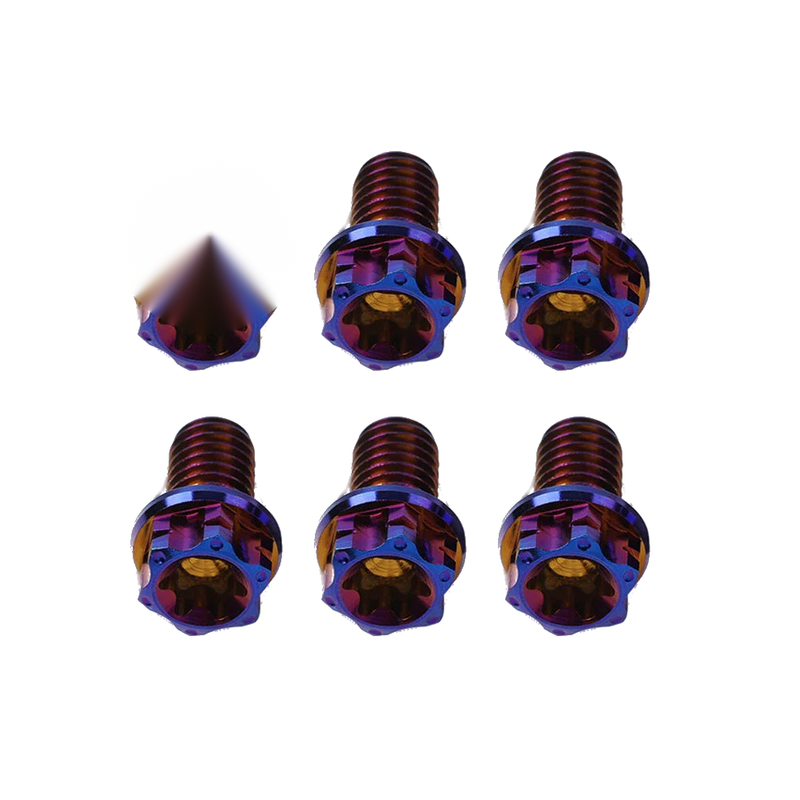 Motorcycle Bike 6 x Titanium Bolts Torx Head Flange Screws M8x20mm