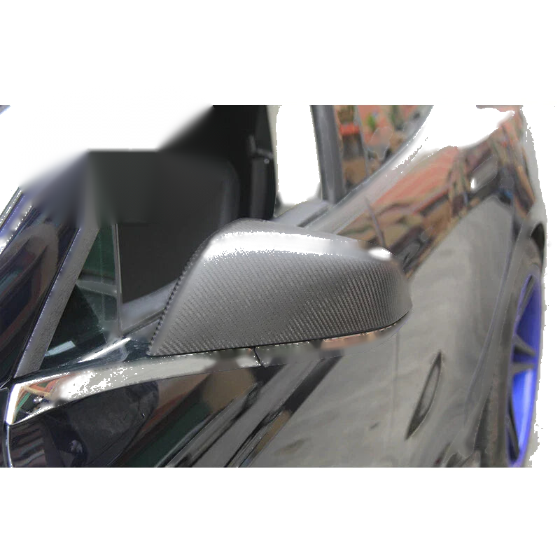 Tesla Model S Real Carbon Fiber Wing Side Mirror Cover Trim fit
