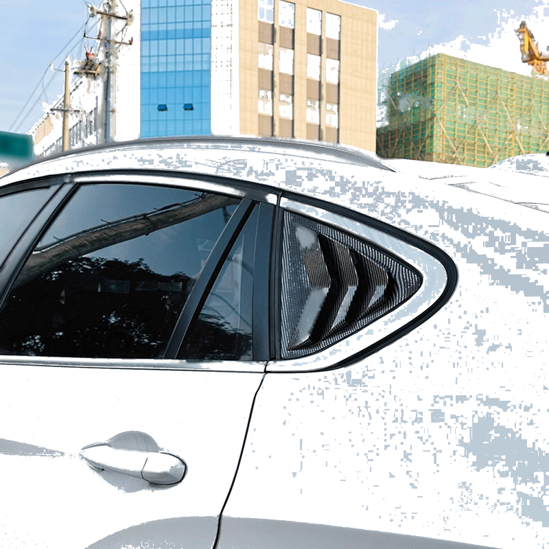 BMW X6 F16 2 x Carbon Style Rear Window Louvers (2015-2019)