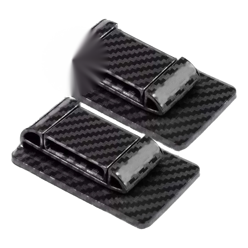 Car Carbon Fiber Style Seat Belt Stabilizer Limiter (Fits Most Models)