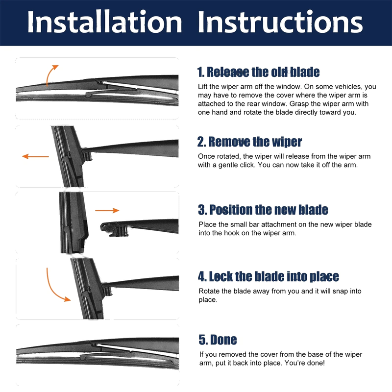 Lexus CT200h 2 x Rear Windshield Wiper Blades (2011-2017)