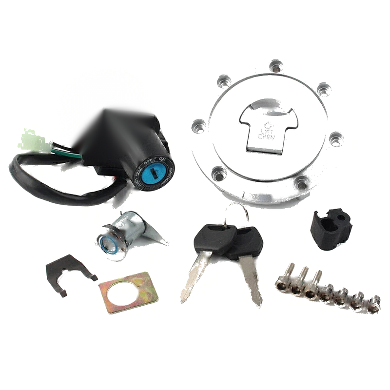 Honda CB500 CB600F Ignition Switch & Fuel Gas Cap Cover Set