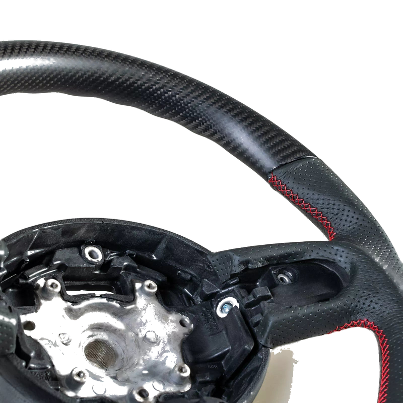 Mini R55 R56 R57 R58 R60 R61 Flat Bottom Matte Carbon Leather Steering Wheel (2006-2016)