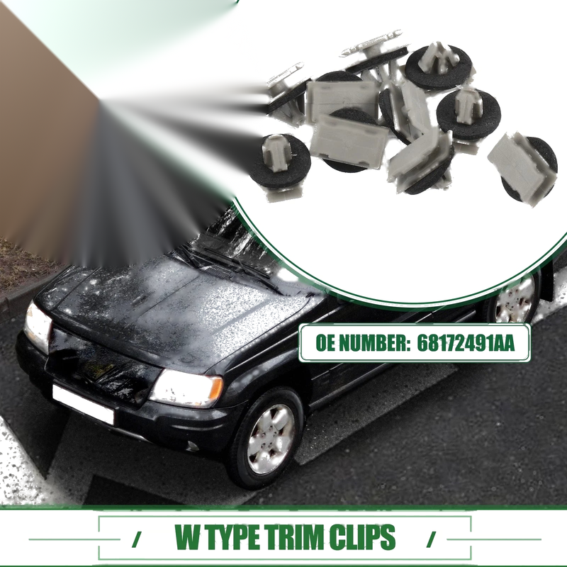 Jeep Grand Cherokee 2012-2021 - 10 x Car W Type Clips Trim Clips