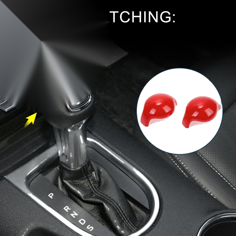 Ford Mustang 2015-2023 Red Console 1 Set Gear Shift Knob Cover