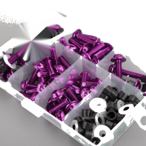 158x Fastener Clip Screw Bolt Kit Motorcycle Sportbike Windscreen Fairing Purple