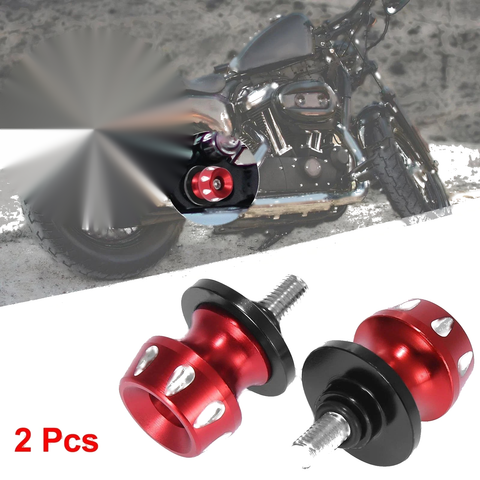Honda & Suzuki 2 x M8x1.25 Red Motorcycle Swing Arm Spools